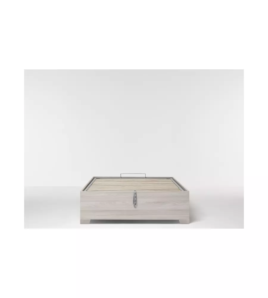 Letto piazza e mezza contenitore con piedini "bed box" olmo naturale 120x190 cm